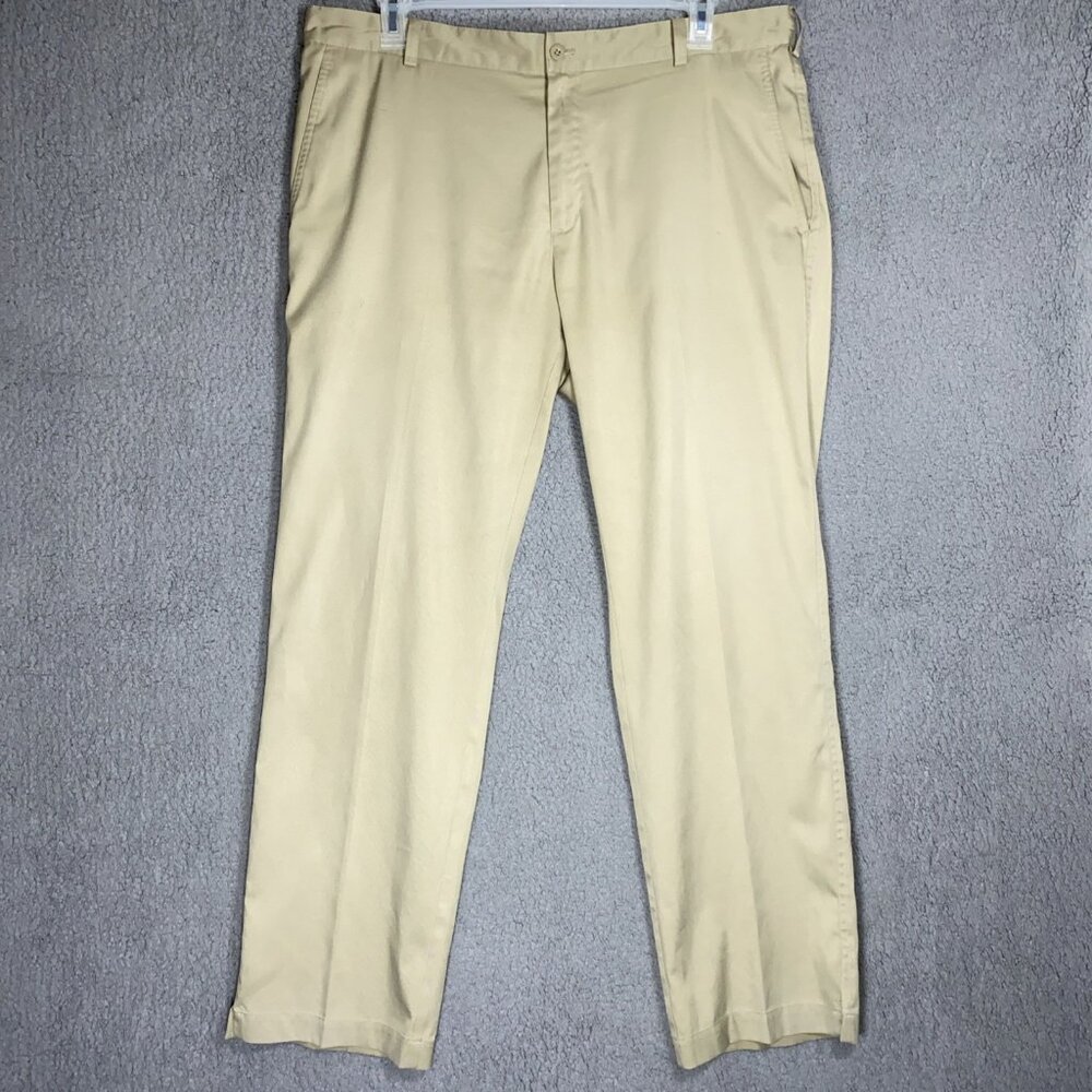 Nike Victory Golf Pants Mens 38x32 Dri-Fit Tech Performance Flat Front Khaki - Picture 1 of 7